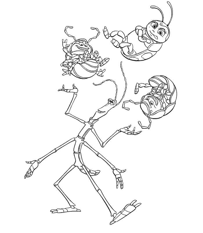 coloriage 1001 pattes les jongleurs